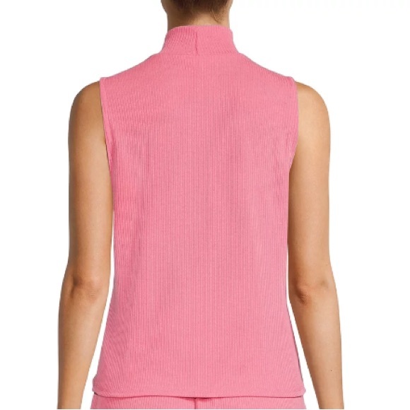 Time and Tru Rib Knit Sleeveless Mock Neck Top Size Small NWT - Picture 4 of 8